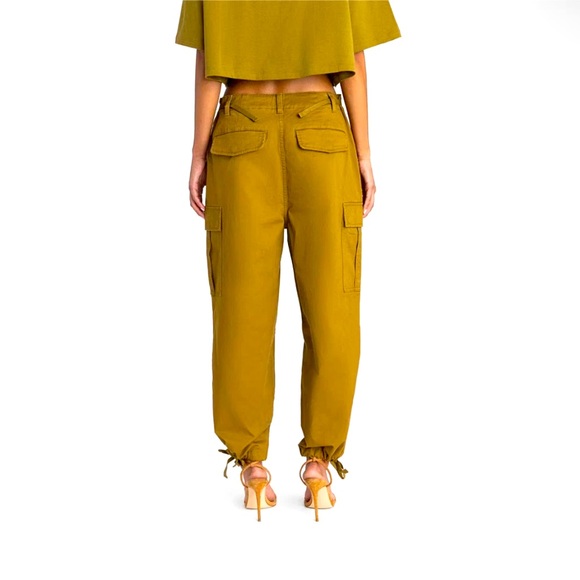 KBB by KAHLANA Women's Mid-Rise Straight Leg 'The Cargo Jogger' - Tan - Picture 2 of 3